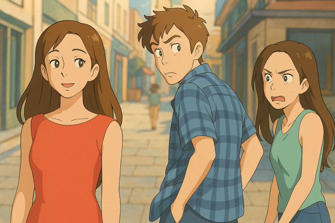 Family portrait in AI Cartoon style created with AI Cartoon Generator